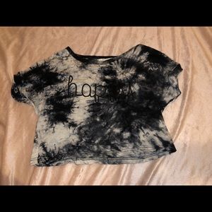 " happy " CROP TOP